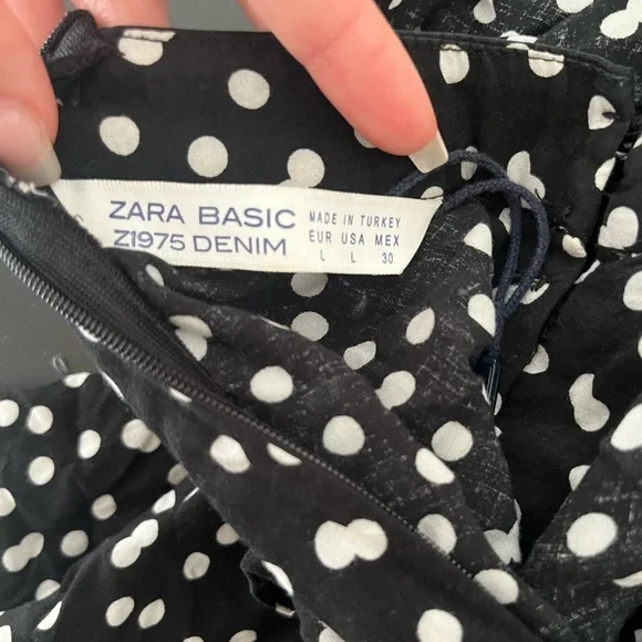 Zara black dress with white polka dots - Picture 5 of 6